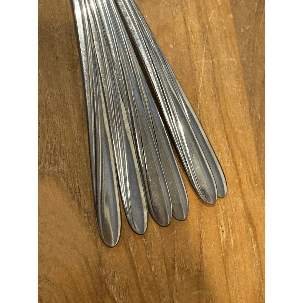 6 Capri Long Iced Tea Spoons Stainless Steel